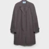 Single-Breasted Double Poplin Coat