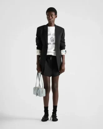 Single-Breasted Kid Mohair Jacket