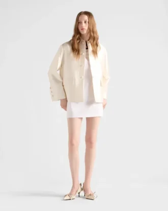 Single-Breasted Silk and Wool Jacket