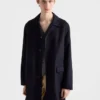 Single-Breasted Wool and Silk Coat