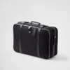 Small Re-Nylon and Saffiano Leather Suitcase