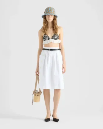 Soft Cotton Gabardine Skirt