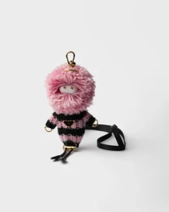 Soft Robot Knit Keychain Charm
