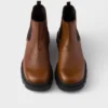 Stamped Leather Chelsea Boots