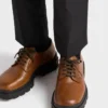 Stamped Leather Derby Shoes