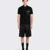 Stretch Cotton Polo Shirt with Re-Nylon Details