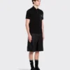 Stretch Cotton Polo Shirt with Re-Nylon Details
