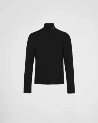 Stretch Cotton Turtleneck