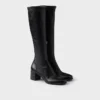 Stretch Nappa Leather Boots