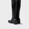 Stretch Nappa Leather Boots