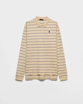 Striped Cotton Piqua Polo Shirt