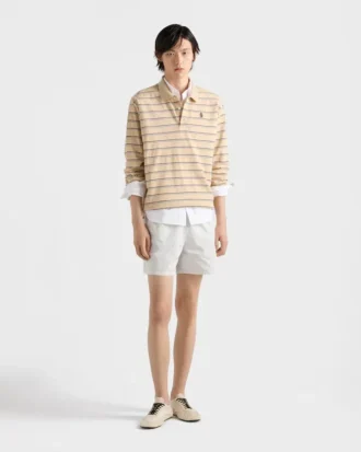 Striped Cotton Piqua Polo Shirt