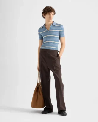 Striped Cotton Polo Shirt