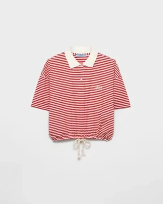 Striped Jersey Polo Shirt