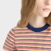 Striped Lisle Cotton T-Shirt