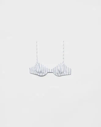 Striped Poplin Bra