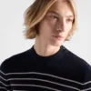 Striped Superfine Wool Crew-Neck Sweater
