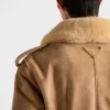 Suede and Shearling Bomber Jacket