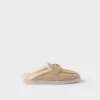 Suede and Shearling Mules