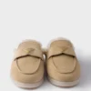 Suede and Shearling Mules