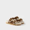 Suede and Shearling Slides