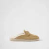 Suede and Shearling Slippers