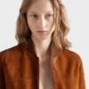 Suede Blouson Jacket