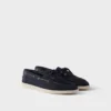 Suede Boat Shoes with Laces