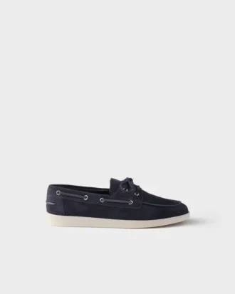Suede Boat Shoes with Laces