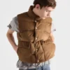 Suede Down Vest