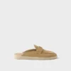 Suede Mules