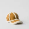 Suede Shearling Baseball Cap