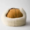 Suede Shearling Trapper Hat