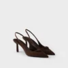 Suede Slingback Pumps