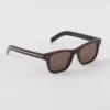 Sunglasses with Iconic Metal Plaque