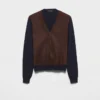 Superfine Wool and Suede Sweater