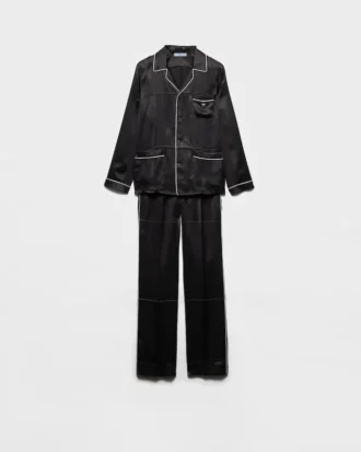 Vintage-Look Satin Pajamas