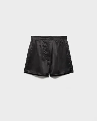 Vintage-Look Satin Shorts