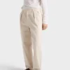 Wide-Leg Cotton Pants