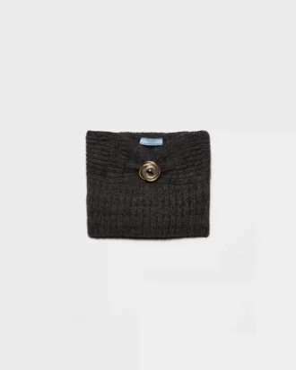 Wool and Cashmere Bandeau Top with Brooch