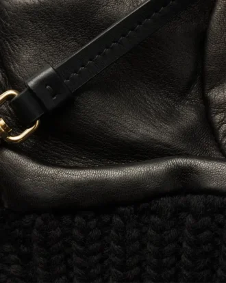 Wool and Nappa Leather Mittens