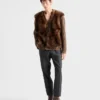 Wool and Shearling Cardigan