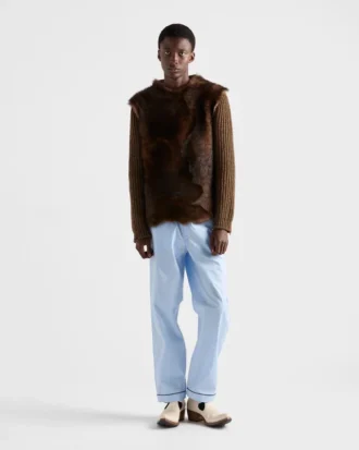 Wool and Shearling Sweater
