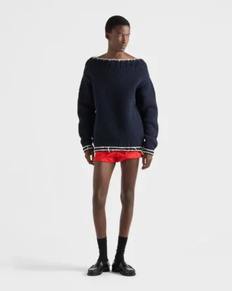 Wool Boat-Neck Sweater