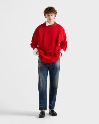 Wool Cardigan with Bow