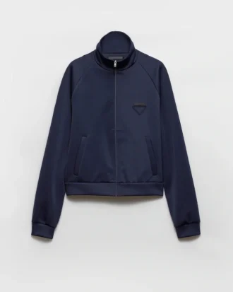 Zippered Technical Fabric Jacket